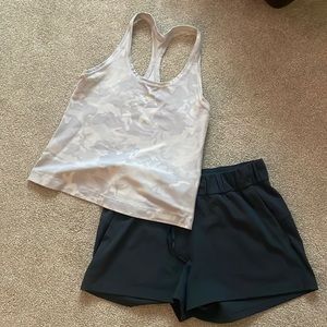 Lululemon set. One on the fly shorts and Lululemon align crop tank.